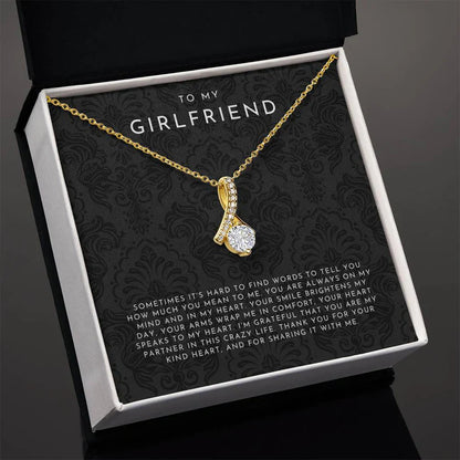 To My Girlfriend Necklace, Girlfriend Gift